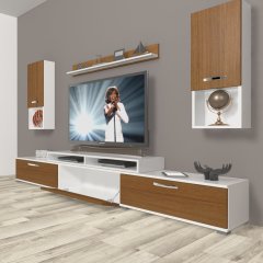 Decoraktiv Ekoflex 270da Slm Tv Ünitesi Tv Sehpası Beyaz - Ceviz