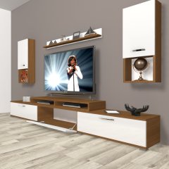 Decoraktiv Ekoflex 270da Slm Tv Ünitesi Tv Sehpası Ceviz - Beyaz