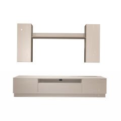 Decoraktiv Trio 5DS Mdf Tv Ünitesi Tv Sehpası Parlak Beyaz