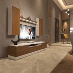 Decoraktiv Trio 5DS Mdf Tv Ünitesi Tv Sehpası Beyaz - Ceviz