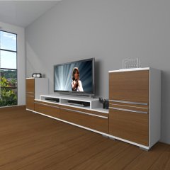 Decoraktiv Ekoflex On2 Mdf Tv Ünitesi Tv Sehpası Beyaz - Ceviz