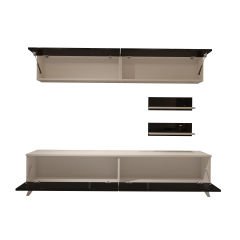 Decoraktiv Eko 5 Slm Std Retro Tv Ünitesi Tv Sehpası Beyaz - Siyah