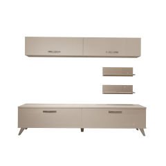 Decoraktiv Eko 5 Slm Std Retro Tv Ünitesi Tv Sehpası Parlak Beyaz