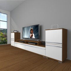 Decoraktiv Ekoflex On2 Mdf Tv Ünitesi Tv Sehpası Ceviz - Beyaz