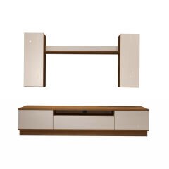 Decoraktiv Trio 5DS Mdf Tv Ünitesi Tv Sehpası Ceviz - Beyaz