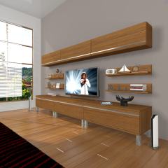 Decoraktiv Eko 8Y Mdf Krom Ayaklı Tv Ünitesi Tv Sehpası