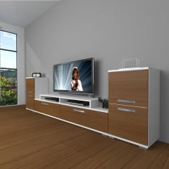Decoraktiv Ekoflex On2 Slm Tv Ünitesi Tv Sehpası Beyaz - Ceviz