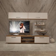 Decoraktiv Eko 5 Slm Dvd Tv Ünitesi Tv Sehpası Ceviz - Beyaz