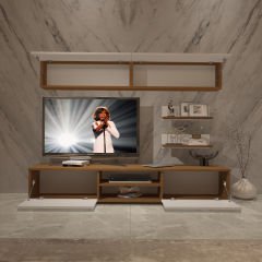 Decoraktiv Eko 5 Slm Dvd Tv Ünitesi Tv Sehpası Ceviz - Beyaz