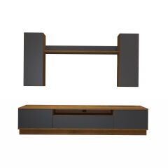 Decoraktiv Trio 5DS Mdf Tv Ünitesi Tv Sehpası Pera - Antrasit