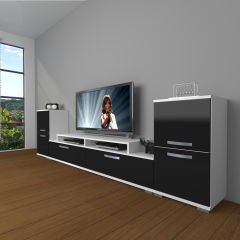Decoraktiv Ekoflex On2 Slm Tv Ünitesi Tv Sehpası Beyaz - Siyah
