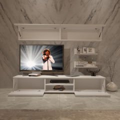 Decoraktiv Eko 5 Slm Dvd Tv Ünitesi Tv Sehpası Parlak Beyaz