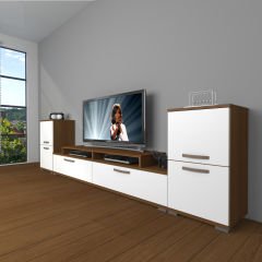 Decoraktiv Ekoflex On2 Slm Tv Ünitesi Tv Sehpası Ceviz - Beyaz