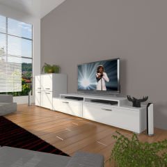 Decoraktiv Ekoflex On Slm Tv Ünitesi Tv Sehpası Parlak Beyaz