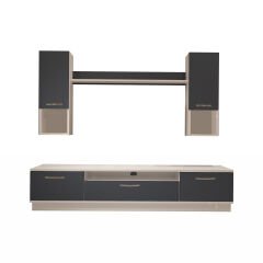 Decoraktiv Trio 5DA Mdf Tv Ünitesi Tv Sehpası Beyaz - Antrasit