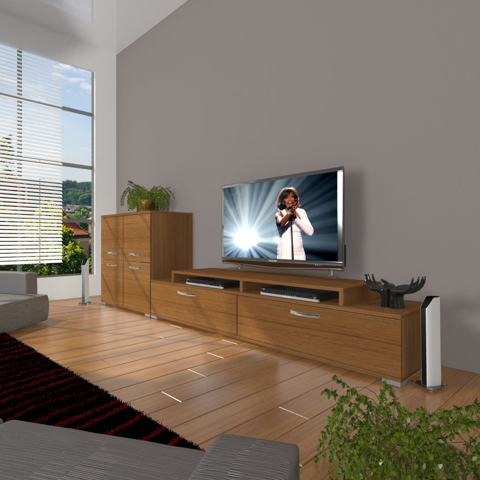 Decoraktiv Ekoflex On Slm Tv Ünitesi Tv Sehpası Ceviz
