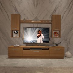 Decoraktiv Trio 5DA Mdf Tv Ünitesi Tv Sehpası Ceviz