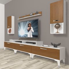 Decoraktiv Ekoflex 270da Slm Silver Tv Ünitesi Tv Sehpası Beyaz - Ceviz