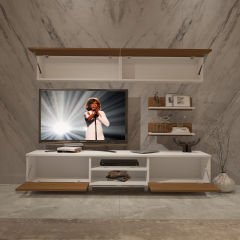 Decoraktiv Eko 5 Slm Dvd Retro Tv Ünitesi Tv Sehpası Beyaz - Ceviz