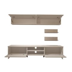 Decoraktiv Eko 5 Slm Dvd Retro Tv Ünitesi Tv Sehpası Parlak Beyaz