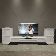 Decoraktiv Trendstyle On2s Slm Tv Ünitesi Tv Sehpası Beyaz - Siyah