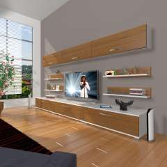 Decoraktiv Eko 8Y Slm Tv Ünitesi Tv Sehpası Beyaz - Ceviz