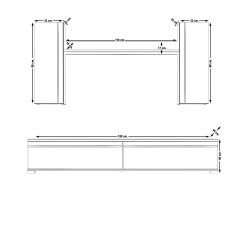 Decoraktiv Eko 5D Mdf Std Tv Ünitesi Tv Sehpası Beyaz - Ceviz