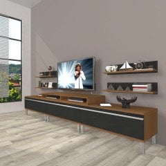 Decoraktiv Ekoflex 270r Mdf Krom Ayaklı Tv Ünitesi Tv Sehpası