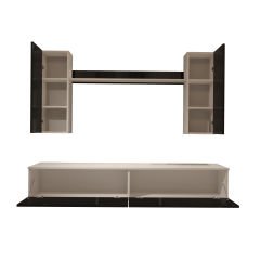 Decoraktiv Eko 5D Mdf Std Tv Ünitesi Tv Sehpası Beyaz - Siyah