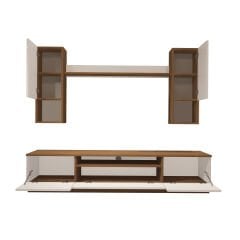 Decoraktiv Trio 5DAS Mdf Tv Ünitesi Tv Sehpası Ceviz - Beyaz