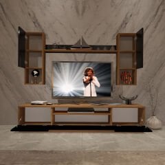 Decoraktiv Trio 5DAS Mdf Tv Ünitesi Tv Sehpası Ceviz - Siyah