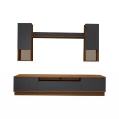 Decoraktiv Trio 5DAS Mdf Tv Ünitesi Tv Sehpası Ceviz - Antrasit