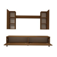 Decoraktiv Eko 5D Mdf Std Krom Ayaklı Tv Ünitesi Tv Sehpası Ceviz