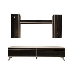 Decoraktiv Eko 5D Mdf Std Retro Tv Ünitesi Tv Sehpası Beyaz - Siyah
