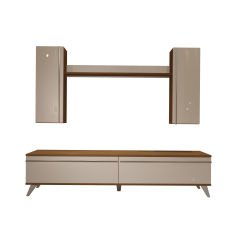 Decoraktiv Eko 5D Mdf Std Retro Tv Ünitesi Tv Sehpası Ceviz - Beyaz