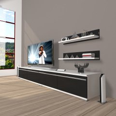 Decoraktiv Eko 200T Mdf Tv Ünitesi Tv Sehpası Beyaz - Siyah