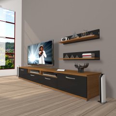 Decoraktiv Eko 200r Slm Tv Ünitesi Tv Sehpası Ceviz - Siyah