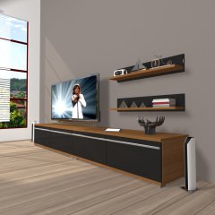 Decoraktiv Eko 200T Mdf Tv Ünitesi Tv Sehpası Ceviz - Siyah