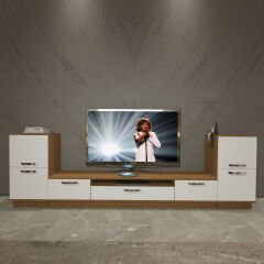 Decoraktiv Trio On2 Mdf Tv Ünitesi Tv Sehpası Ceviz - Beyaz