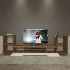 Decoraktiv Trio On2 Mdf Tv Ünitesi Tv Sehpası Ceviz - Beyaz