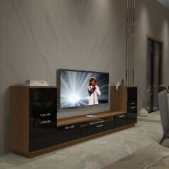 Decoraktiv Trio On2 Mdf Tv Ünitesi Tv Sehpası Ceviz - Siyah