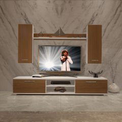 Decoraktiv Eko 5D Mdf Dvd Tv Ünitesi Tv Sehpası Beyaz - Ceviz