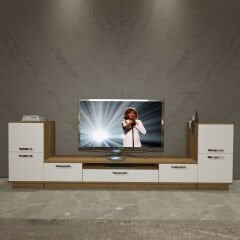 Decoraktiv Trio On2 Mdf Tv Ünitesi Tv Sehpası Pera - Beyaz