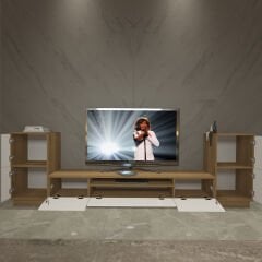 Decoraktiv Trio On2 Mdf Tv Ünitesi Tv Sehpası Pera - Beyaz