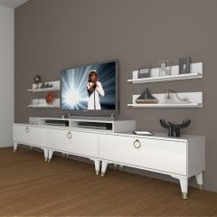 Decoraktiv Ekoflex 270r Mdf Gold Tv Ünitesi Tv Sehpası