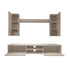 Decoraktiv Eko 5D Mdf Dvd Tv Ünitesi Tv Sehpası Parlak Beyaz