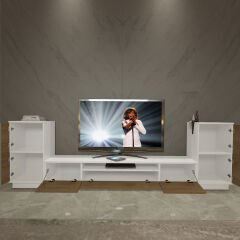 Decoraktiv Trio On2 Mdf Tv Ünitesi Tv Sehpası Beyaz - Pera