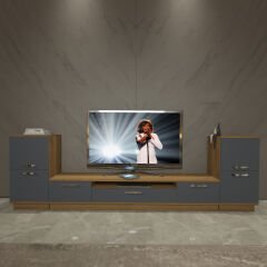 Decoraktiv Trio On2 Mdf Tv Ünitesi Tv Sehpası Pera - Antrasit