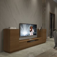 Decoraktiv Trio On2S Mdf Tv Ünitesi Tv Sehpası Ceviz