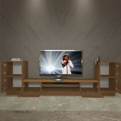 Decoraktiv Trio On2S Mdf Tv Ünitesi Tv Sehpası Ceviz